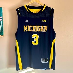 Michigan Trey Burke Authentic Jersey Adidas NCAA Big Ten Men’s Large